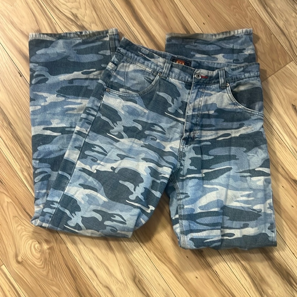 Vintage blue camo boyfriend jeans - Picture 3 of 5
